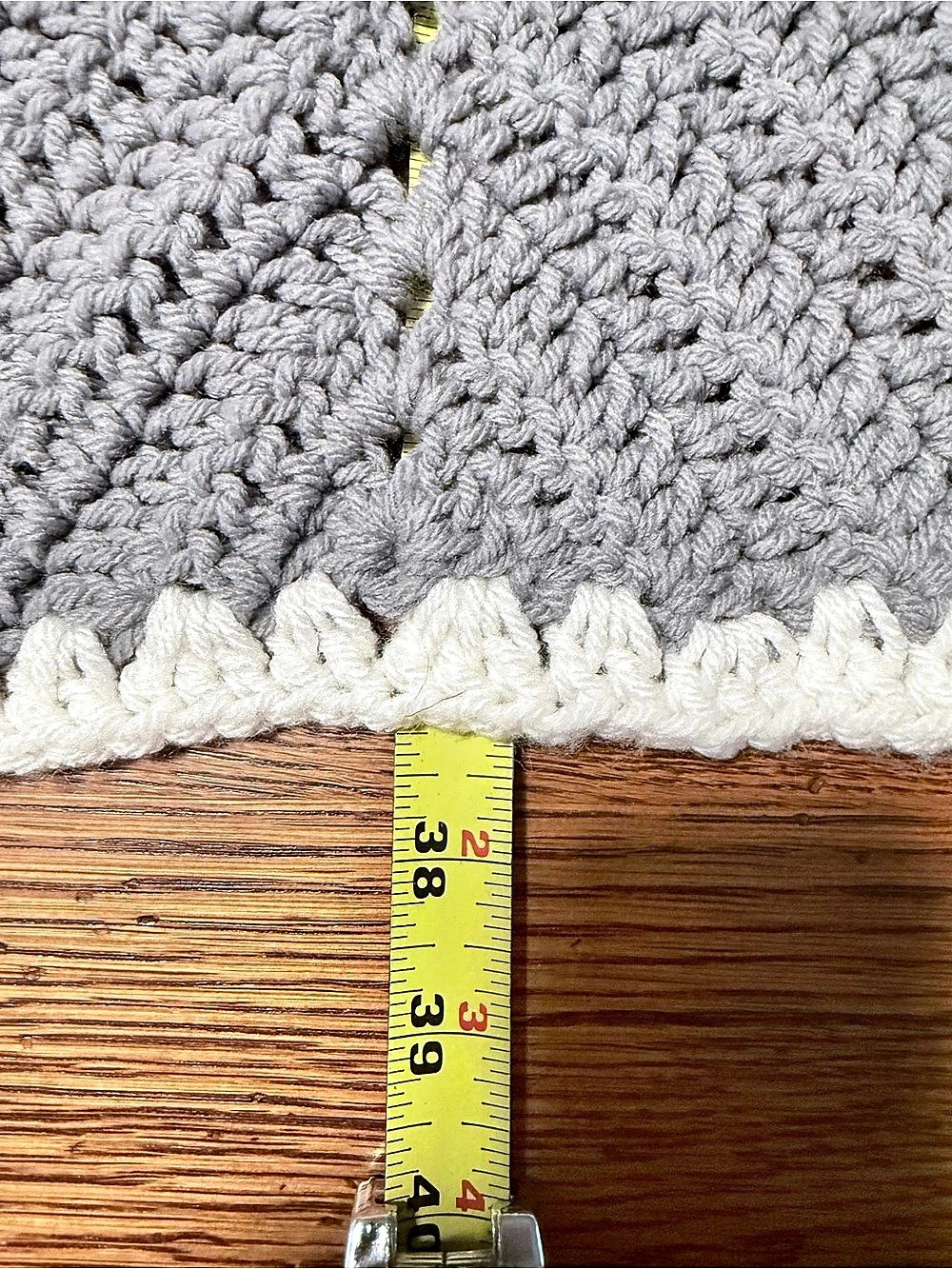 Hand Crocheted Color Block Shaw - Picture 3 of 3
